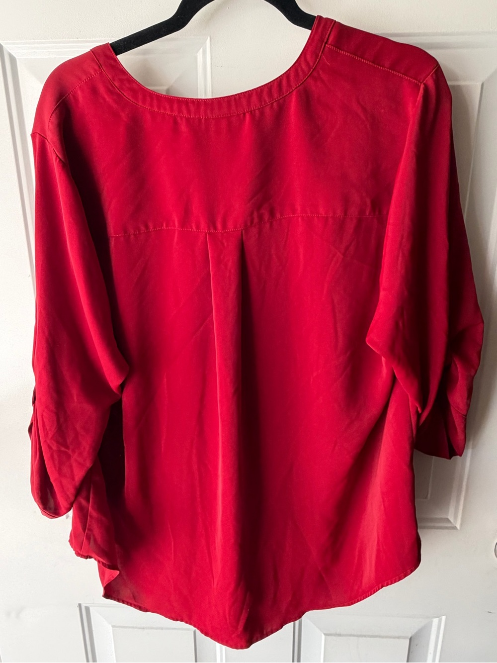 Torrid 2xl Red Women's V-Neck Pocket Blouse - Picture 9 of 11